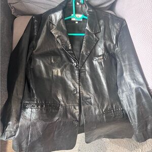 Albert Duke New York Vintage Black Leather  Timeless jacket Men’s XL